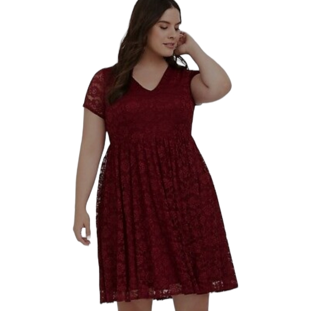 TORRID Open Back Lace Skater Dress